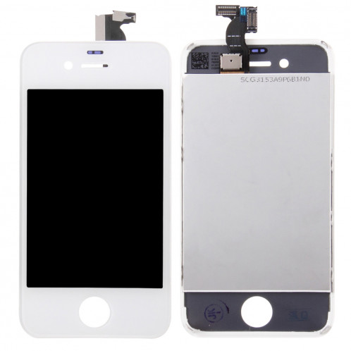 iPartsAcheter 3 en 1 pour iPhone 4S (LCD + Frame + Touch Pad) Assemblage Digitizer (Blanc) SI717W10-08