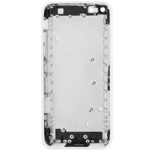 Châssis de logement complet / couvercle arrière avec plaque de montage et bouton de sourdine + bouton d'alimentation + bouton de volume + plateau de carte nano sim pour iPhone 5C (blanc) SC707W983-07