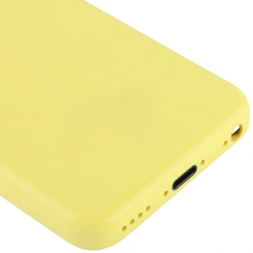 Châssis de boîtier complet / couvercle arrière avec plaque de montage et bouton de sourdine + bouton d'alimentation + bouton de volume + plateau de carte SIM nano pour iPhone 5C (jaune) SC707Y225-07