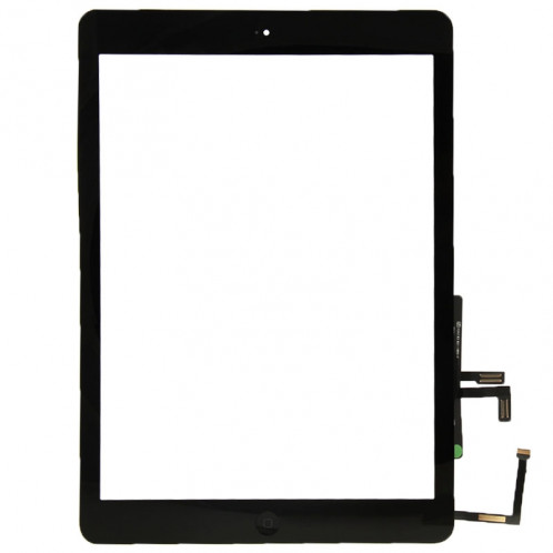 Bouton de contrôleur + Bouton de clé de la maison Câble flexible pour membrane de carte de circuit imprimé + Adhésif d'installation pour écran tactile, écran tactile pour iPad Air / iPad 5 (Noir) SH191B1162-05