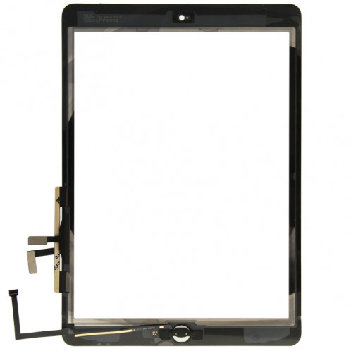 Bouton de contrôleur + Bouton de clé de la maison Câble flexible pour membrane de carte de circuit imprimé + Adhésif d'installation pour écran tactile, écran tactile pour iPad Air / iPad 5 (Noir) SH191B1162-05