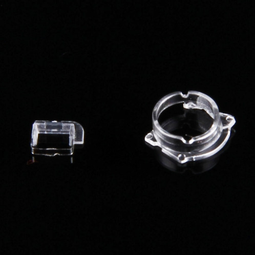 Cadre de lentille de caméra en plastique transparent pour iPhone 5 et 5S et 5C (10 ensembles dans un emballage, le prix est pour 10 ensembles) (Transparent) SC04691567-04