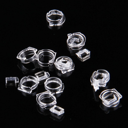 Cadre de lentille de caméra en plastique transparent pour iPhone 5 et 5S et 5C (10 ensembles dans un emballage, le prix est pour 10 ensembles) (Transparent) SC04691567-04