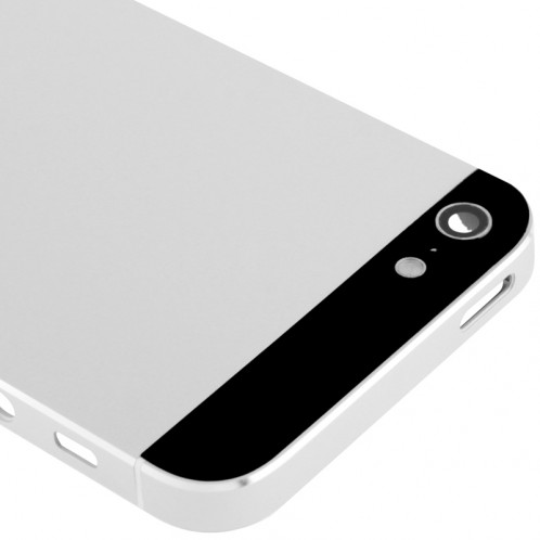 Couverture arrière pleine d'alliage de logement pour l'iPhone 5 (argent) SC22SL1354-06