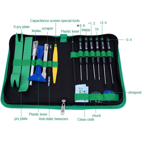 MEILLEUR BST-112 22 dans 1 profession Multi-purpose Set d'outils de réparation pour téléphone portable / ordinateur portable SB14261465-08