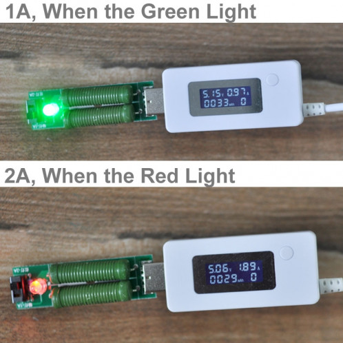 Testeur de résistance de charge mobile de chargeur de puissance d'USB de 5V / 2A et 1A, applicable pour S-IP5G-5248 S522221207-04