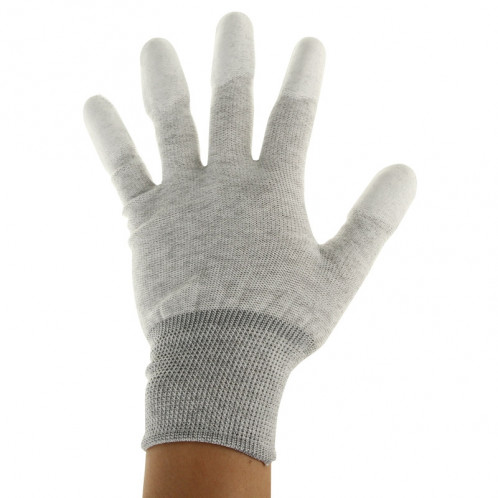 Gants anti-statique de doigt d'unité centrale anti-statique d'ESD sûrs de taille universelle pour la réparation d'ordinateur / électronique / téléphone, paire de 2 (gris) SA7243548-05