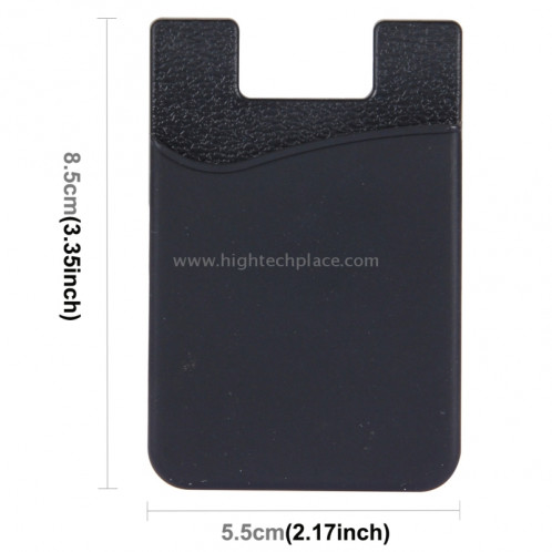 Smart Wallet Porte-cartes en silicone pour iPhone 8 et 7 et 7 Plus / 6 et 6 Plus / iPhone 5 et 5S / iPhone 4 et 4S (Noir) SS75891471-04