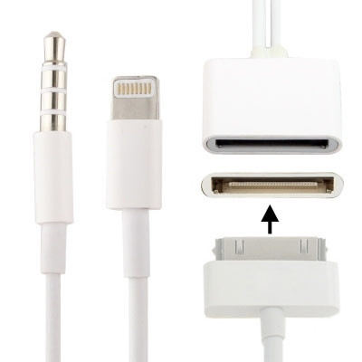 Adaptateur audio 8 broches, ne pas prendre en charge iOS 10.3.1 ou au-dessus du téléphone (blanc) SH85321070-06