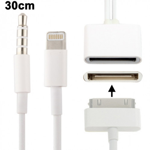 Adaptateur audio 8 broches, ne pas prendre en charge iOS 10.3.1 ou au-dessus du téléphone (blanc) SH85321070-06