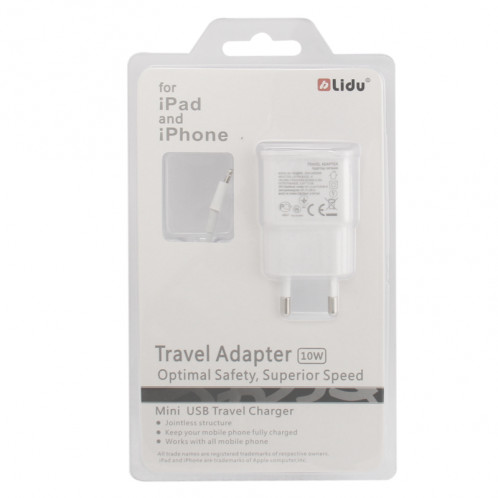 Chargeur câble de synchronisation + chargeur de voyage à prise européenne, pour iPad, iPhone, Galaxy, Huawei, Xiaomi, LG, HTC et autres téléphones intelligents, appareils rechargeables (Blanc) SH85471843-07