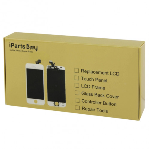 iPartsAcheter 3 en 1 pour iPhone 5S (LCD + Frame + Touch Pad) Assemblage Digitizer (Blanc) SI00481490-09