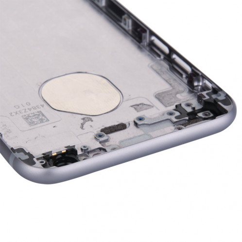 iPartsBuy Housse de boîtier complet pour iPhone 6, y compris la couverture arrière et le plateau de la carte et le bouton de contrôle du volume et le bouton de mise sous tension et la touche du vibreur (gris) SI068H1030-07