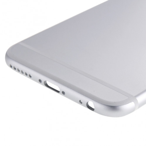 iPartsBuy Couvercle de boîtier complet pour iPhone 6, y compris la couverture arrière et le plateau de la carte et le bouton de contrôle du volume et le bouton d'alimentation et la touche du vibreur (en argent) SI068S1011-07