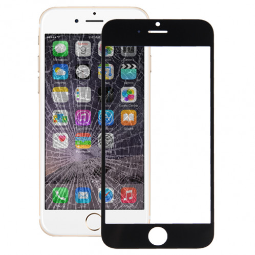 iPartsBuy Lentille extérieure en verre pour iPhone 6 (Noir) SI099B197-09