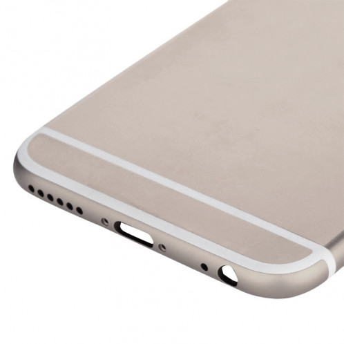 Couvercle de boîtier complet pour iPhone 6, y compris la couverture arrière et le plateau de la carte et le bouton de contrôle du volume et le bouton d'alimentation et la touche de la touche du vibreur (or) SC355J1790-07