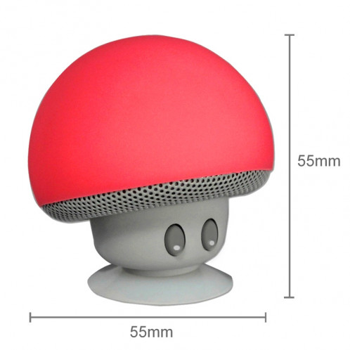 Enceinte Bluetooth en forme de champignon, avec support d'aspiration (rouge) SH373R826-012