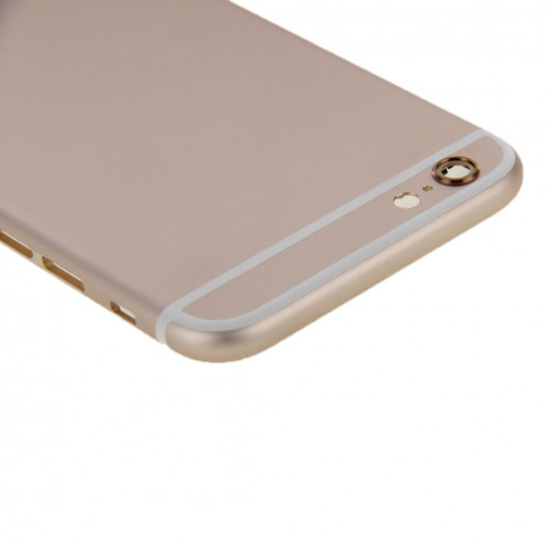 iPartsBuy 6 en 1 pour iPhone 6 (couverture arrière + plateau de carte + touche de contrôle du volume + bouton d'alimentation + interrupteur de sourdine vibrateur clé + signe) couvercle de boîtier complet SI221J299-06