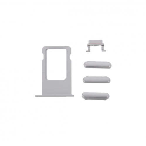 iPartsAcheter 6 en 1 pour iPhone 6 (couverture arrière + plateau de carte + touche de contrôle du volume + bouton d'alimentation + interrupteur de sourdine vibrateur clé + signe) couvercle du boîtier Assemblée SI221S1256-06