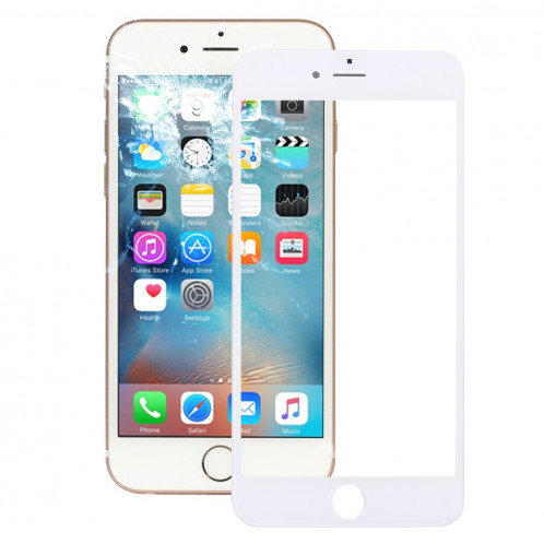 iPartsAcheter pour iPhone 6s Plus Lentille En Verre Externe Avec Écran Avant LCD Cadre Lunette (Blanc) SI030W442-06