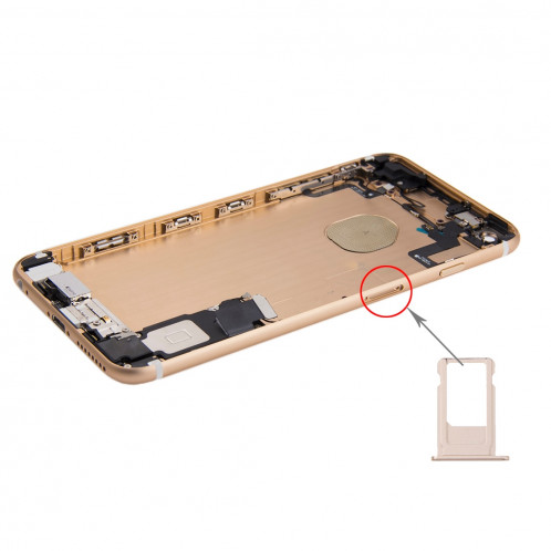 iPartsBuy batterie couvercle arrière avec bac à cartes pour iPhone 6s Plus (Gold) SI426J808-010