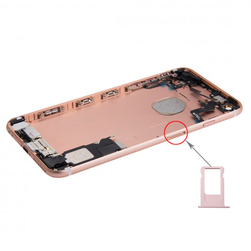 iPartsBuy batterie couvercle arrière avec bac à cartes pour iPhone 6s Plus (or rose) SI26RG1677-010