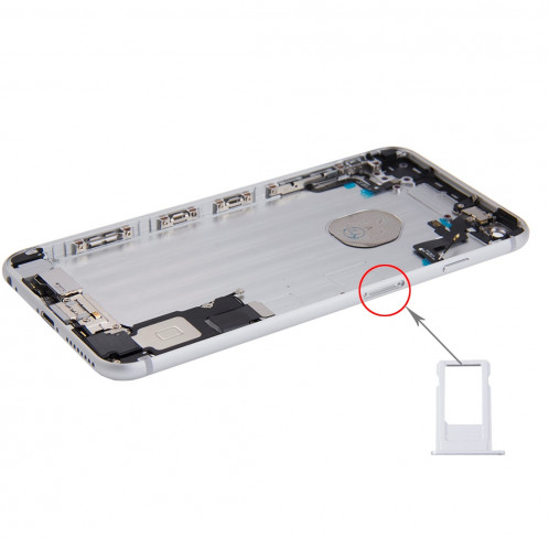 iPartsBuy batterie couvercle arrière avec bac à cartes pour iPhone 6s Plus (Argent) SI426S1406-010