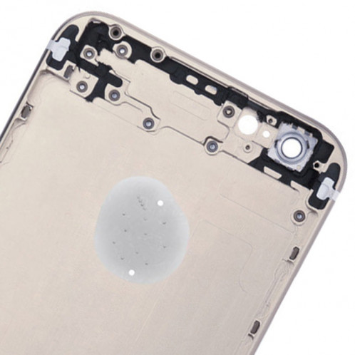 iPartsBuy Housse de boîtier complet pour iPhone 6 Plus, y compris la couverture arrière et le plateau de la carte et le bouton de contrôle du volume et de la touche d'alimentation et la touche du vibreur (or) SI068J791-06