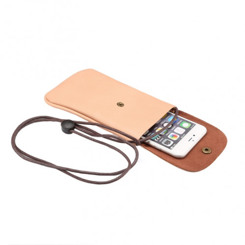 Etui universel en cuir PU / téléphone en cuir avec ficelle pour iPhone 6s Plus, Galaxy Note 5 et Note 4 / S7 / S6 edge +, Huawei P8 et P7 / Honor 6 (rose) SH615F118-06