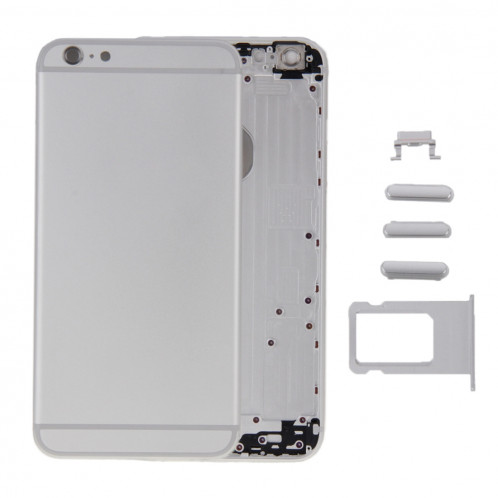iPartsAcheter 6 en 1 pour iPhone 6 Plus (couverture arrière + plateau de carte + touche de contrôle du volume + bouton d'alimentation + commutateur de sourdine Vibrator Key + signe) Couvercle de boîtier complet SI900S69-06