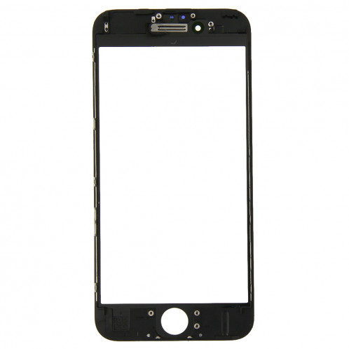 iPartsBuy Avant Écran Lentille En Verre Extérieur avec Cadre Avant Cadre LCD pour iPhone 6s (Noir) SI200B932-08