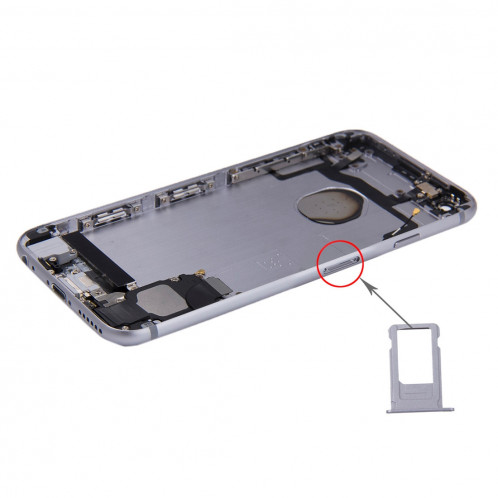 iPartsBuy batterie couvercle arrière avec plateau de carte pour iPhone 6s (gris) SI621H77-010