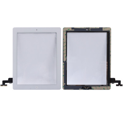 Panneau tactile (bouton du contrôleur + bouton de la touche d'accueil, câble flexible de membrane PCB + adhésif d'installation de l'écran tactile) pour iPad 2 / A1395 / A1396 / A1397 (blanc) SH758W615-05