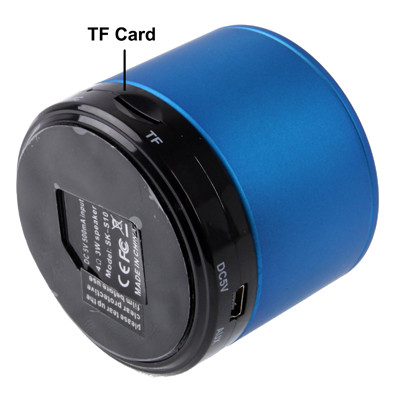 Bluetooth 2.1 Mini haut-parleur stéréo pour iPhone 5 / iPhone 4 & 4S / iPad 4 / Nouvel iPad / mini iPad / mini 2 Retina, batterie rechargeable intégrée, carte de support TF (bleu) SH41BE1894-05