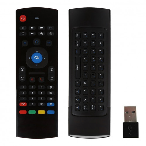 MX3 Air Mouse sans fil 2.4G clavier à télécommande avec raccourcis de navigateur pour Android TV Box / Mini PC SM00691550-010