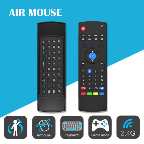 MX3 Air Mouse sans fil 2.4G clavier à télécommande avec raccourcis de navigateur pour Android TV Box / Mini PC SM00691550-010