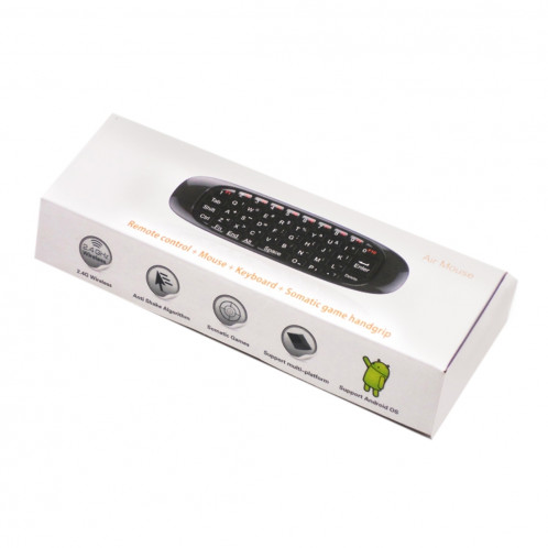 C120 T10 Vol Air Souris 2.4GHz Rechargeable Clavier Sans Fil Télécommande pour Android TV Box / PC SC00701333-09