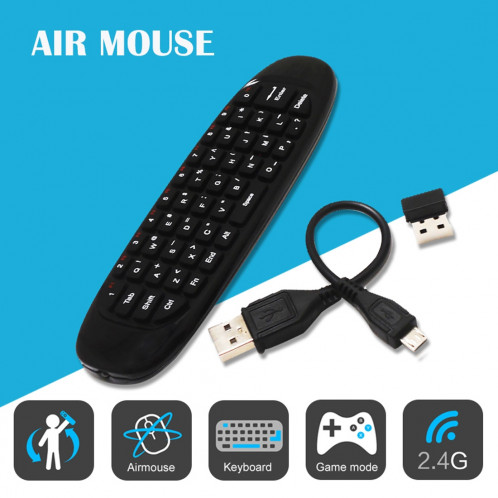 C120 T10 Vol Air Souris 2.4GHz Rechargeable Clavier Sans Fil Télécommande pour Android TV Box / PC SC00701333-09