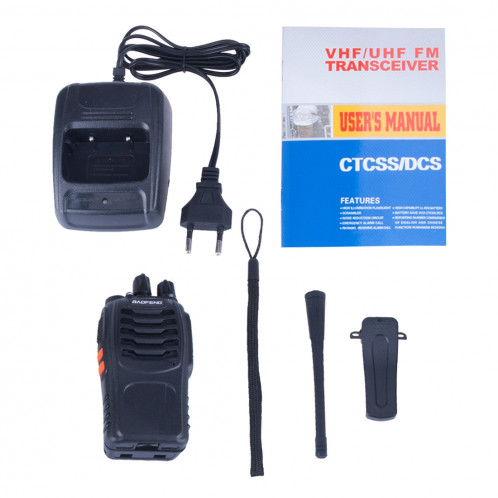 2 Pcs BAOFENG BF-888S Portable CB Radio Talkie Walkie Retevis UHF 5 W 16CH Radio FM Émetteur-récepteur (Noir) SB2580237-012