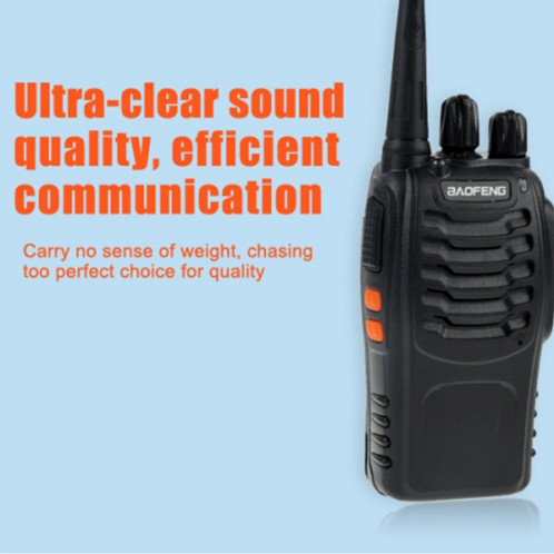 2 Pcs BAOFENG BF-888S Portable CB Radio Talkie Walkie Retevis UHF 5 W 16CH Radio FM Émetteur-récepteur (Noir) SB2580237-012