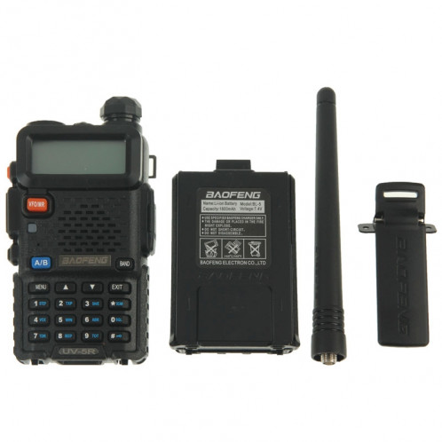 BAOFENG UV-5R professionnel double bande émetteur-récepteur FM talkie walkie talkie walkie (noir) SB581B1521-013