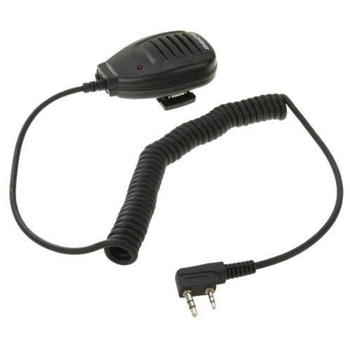 Clip-on microphone haut-parleur pour talkies-walkies, 3,5 mm + 2,5 mm écouteur + prise micro (noir) SC690B1118-07