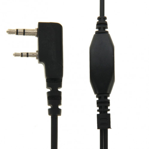 Oreillette Transceiver Écouteur Casque pour talkie-walkie, 3.5mm + 2.5mm Plug (Noir) SO695B1290-09
