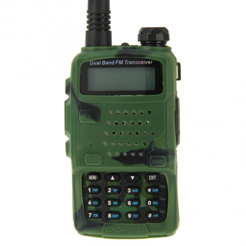 Étui en silicone Pure Color pour talkies-walkies série UV-5R (vert) S-08