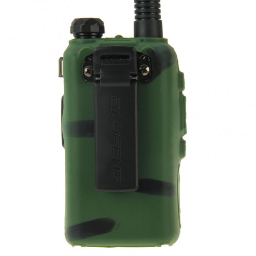 Étui en silicone Pure Color pour talkies-walkies série UV-5R (vert) S-08