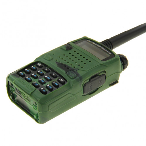 Étui en silicone Pure Color pour talkies-walkies série UV-5R (vert) S-08