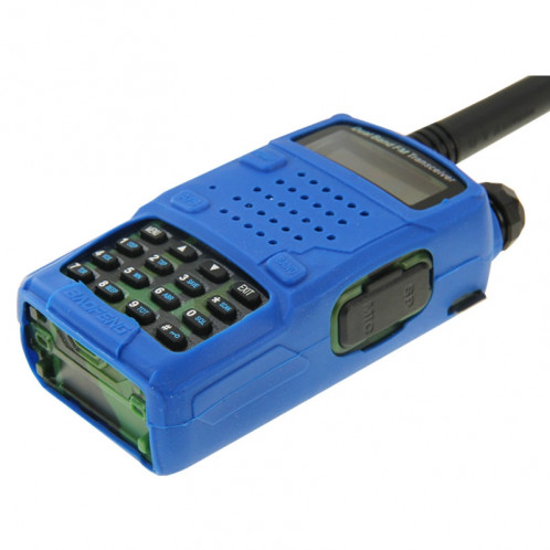 Housse en silicone Pure Color pour talkies-walkies série UV-5R (Bleu) SH696L869-08