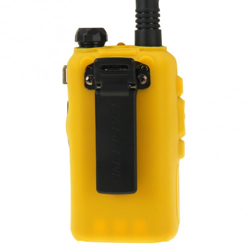 Étui en silicone Pure Color pour talkies-walkies série UV-5R (Jaune) S-07