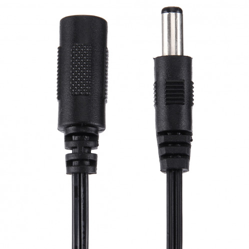 5,5 x 2,1 mm DC femelle à 5,5 x 2,5 mm DC câble d'alimentation mâle pour adaptateur pour ordinateur portable, longueur: 15 cm (noir) S50105390-03