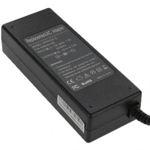 Adaptateur secteur 19V 4.74A pour ordinateur portable HP, Conseils de sortie: 4.8mm x 1.7mm S11223908-05